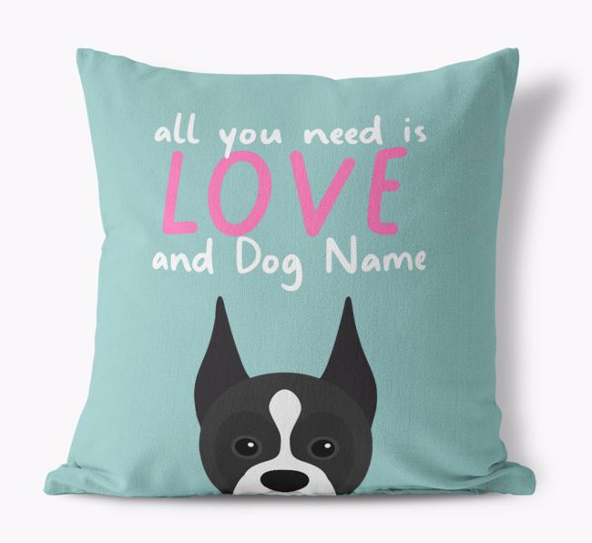 All You Need Is Love: Personalised {breedFullName} Canvas Cushion